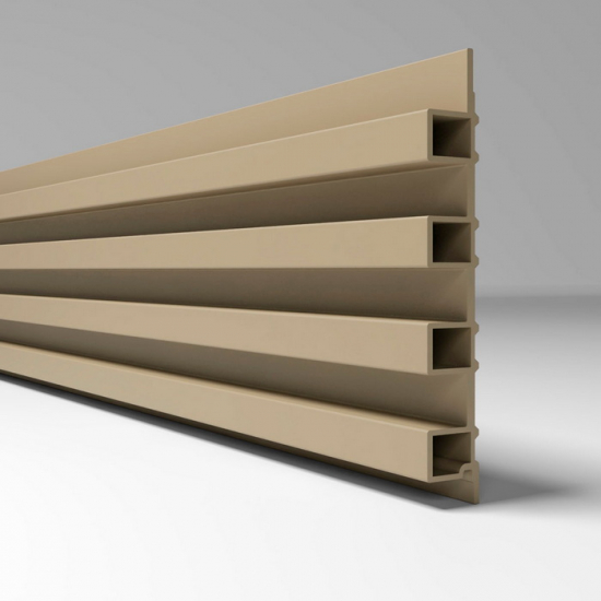 Реечная панель из ПВХ Comfort 3D-Prof L 232 Капучино - 2,95м